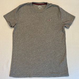 Hollister Mens Classic Heathered Gray Logo T Shirt size small